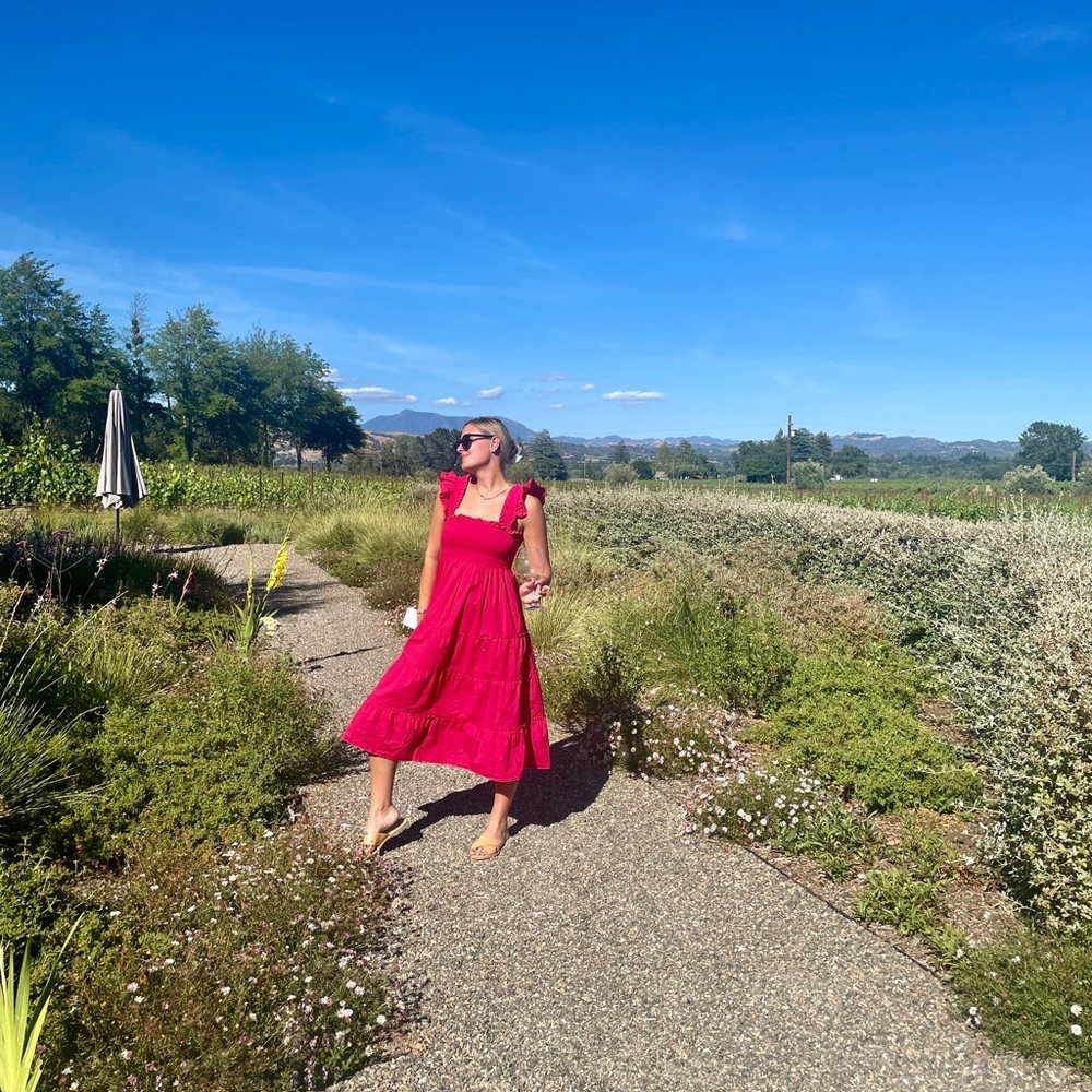The Ellie Nap Dress | Hill House - in Cotton Red (no longer sold!)